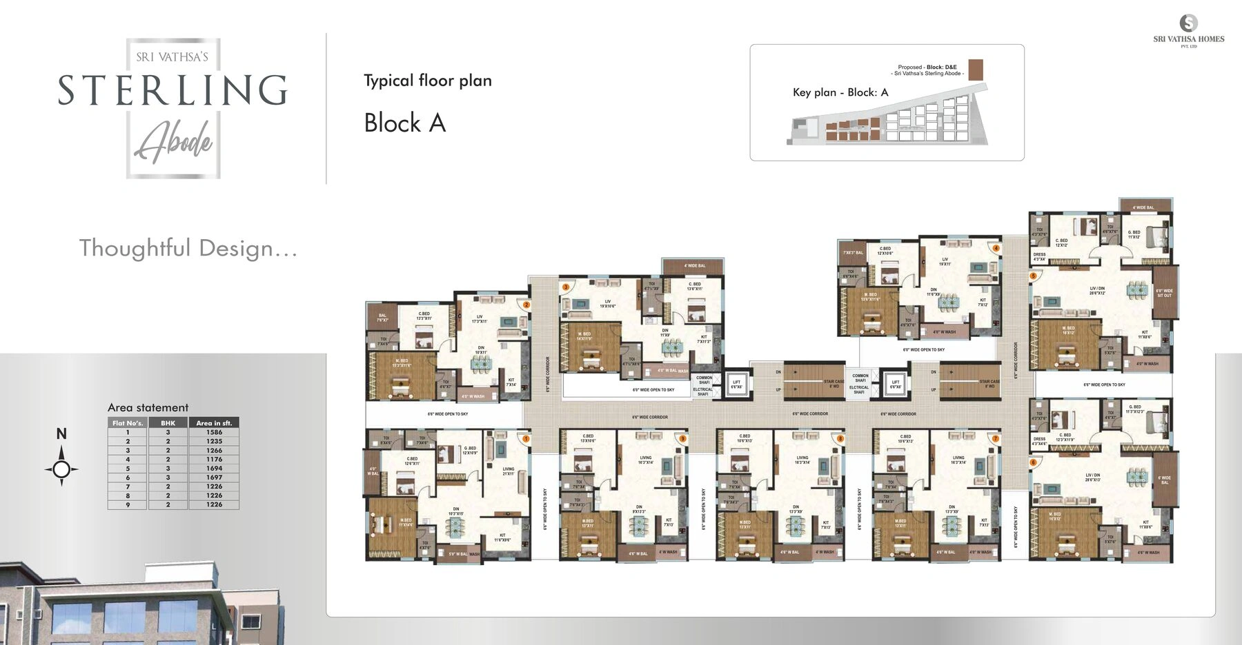 Sterling Abode Block A typical floor plan