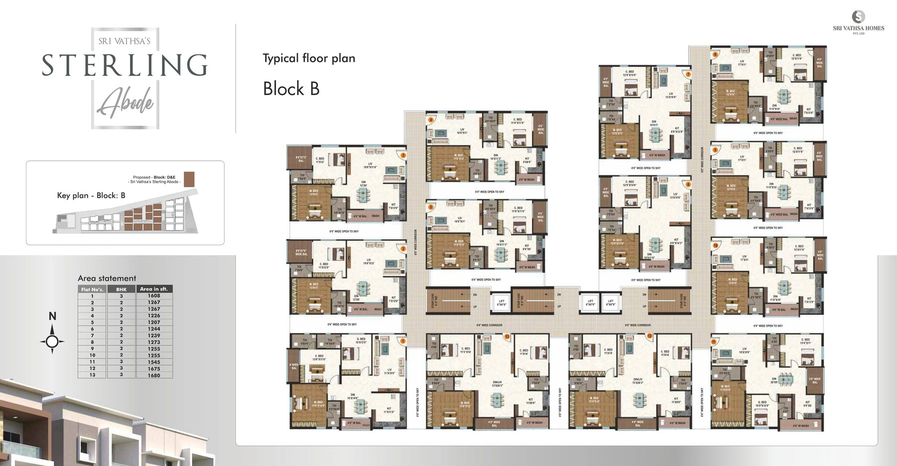 Sterling Abode Block B typical floor plan