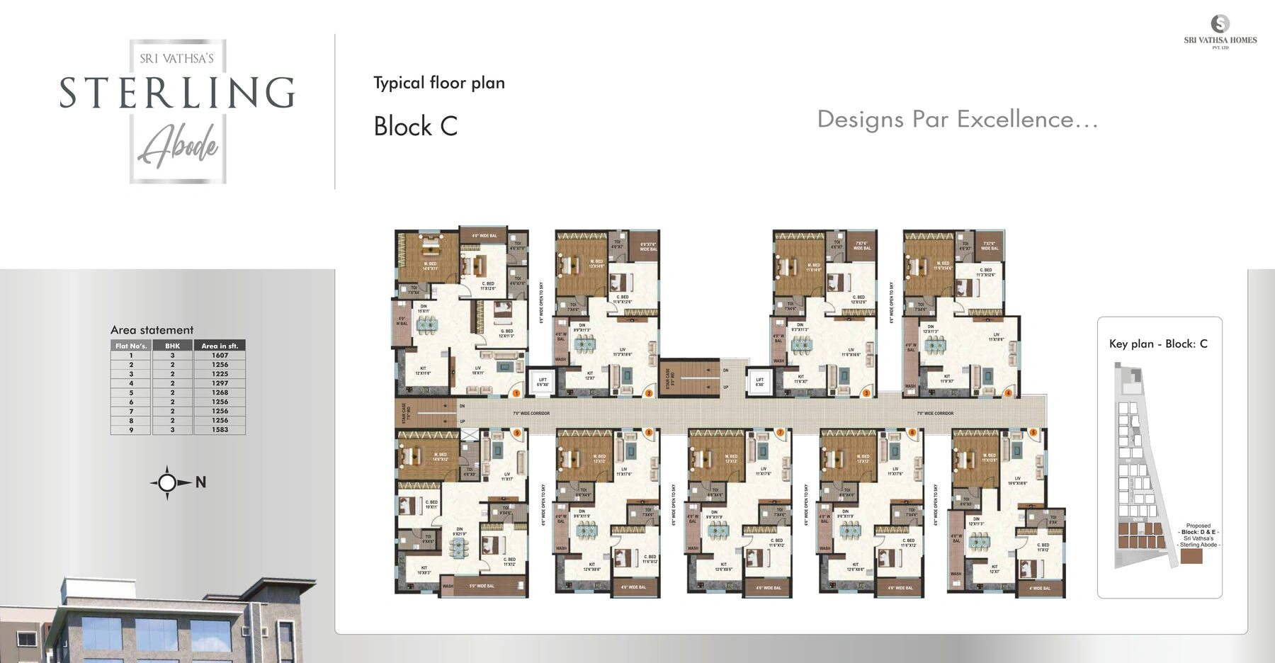 Sterling Abode Block C typical floor plan
